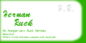 herman ruck business card